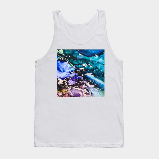 Premium Colorful Marble Inkscape Tank Top by TheSkullArmy